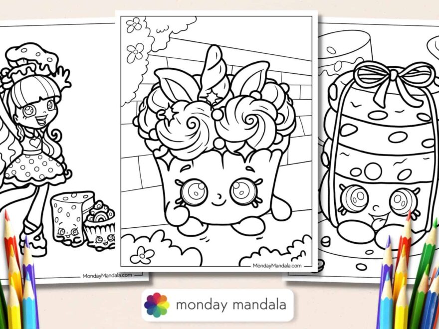 66 Shopkins Coloring Pages Free PDF Printables