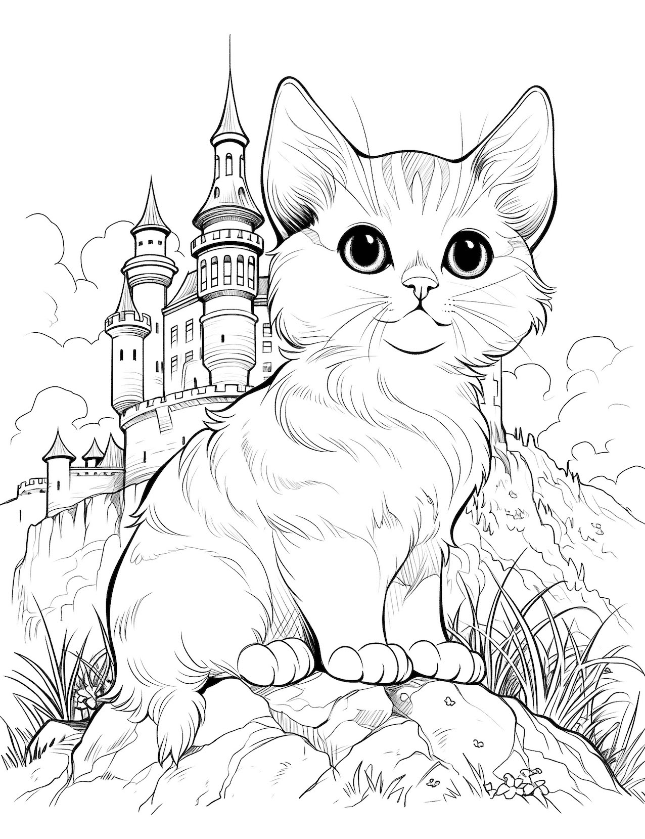 Cat Print Out Coloring Pages