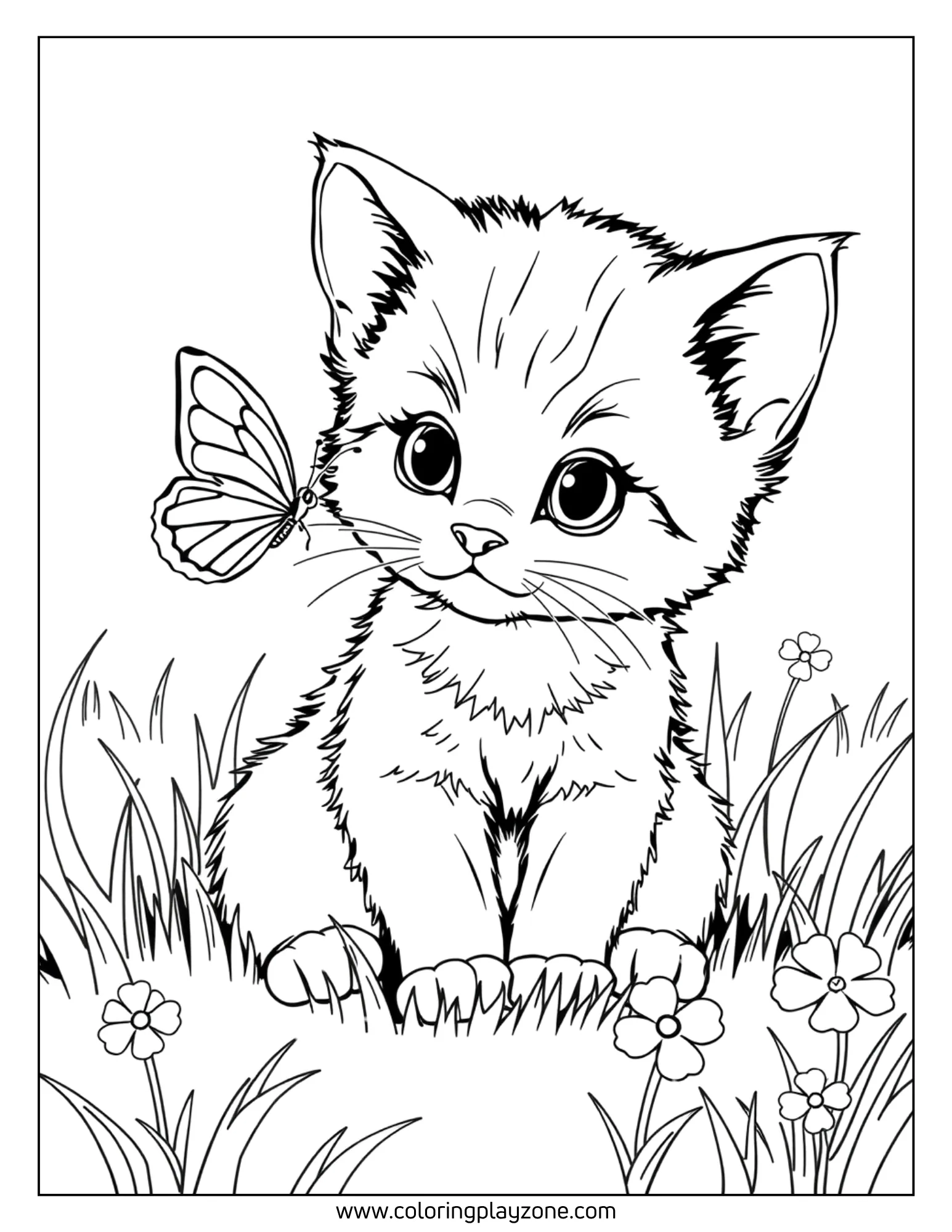 Free Baby Kitty Coloring Pages