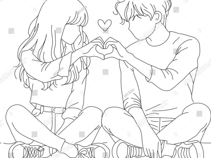 70 Anime Couple Coloring Pages Stock Vectors And Vector Art Shutterstock