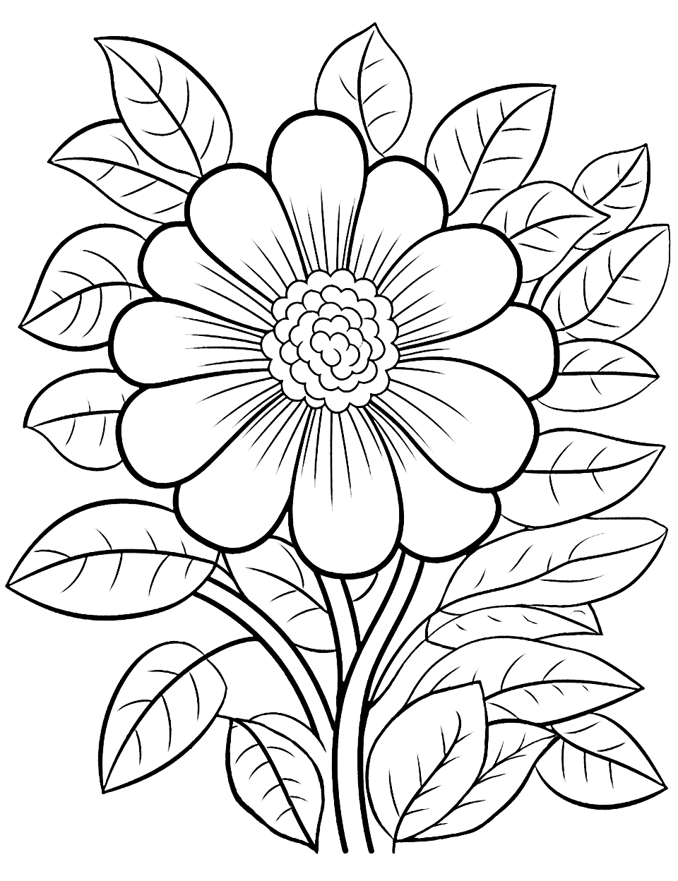 75 Flower Coloring Pages 75 Flower Coloring Pages
