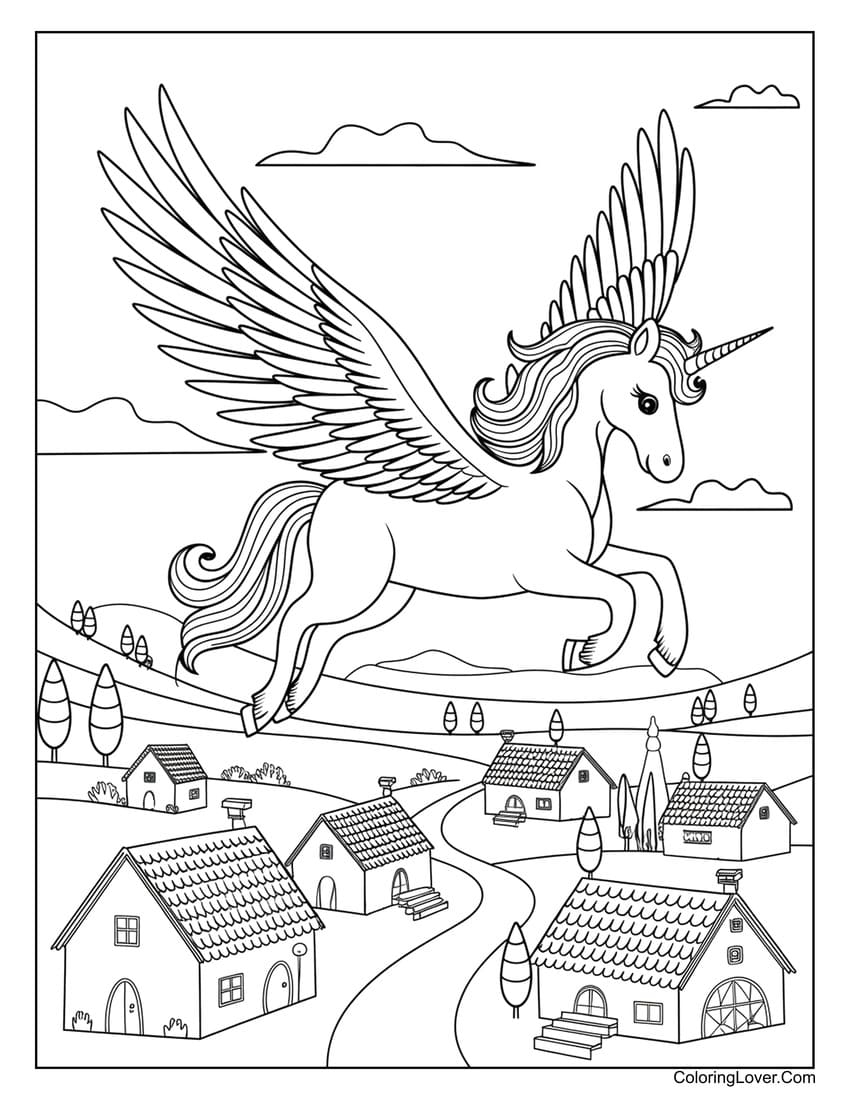 Unicorn Rainbow Coloring Pages Unicorn Rainbow Coloring Pages