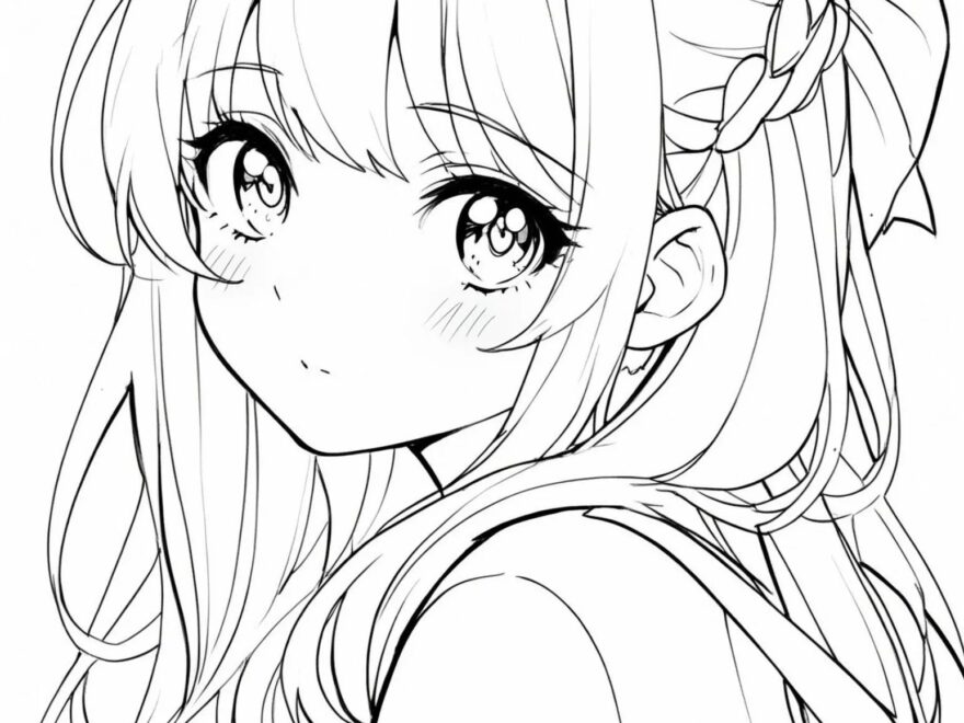 90 Anime Girl Coloring Pages Adult And Kid Coloring Pages Zen Art Therapy On The Go Printable Digital Instant Download PDF Etsy