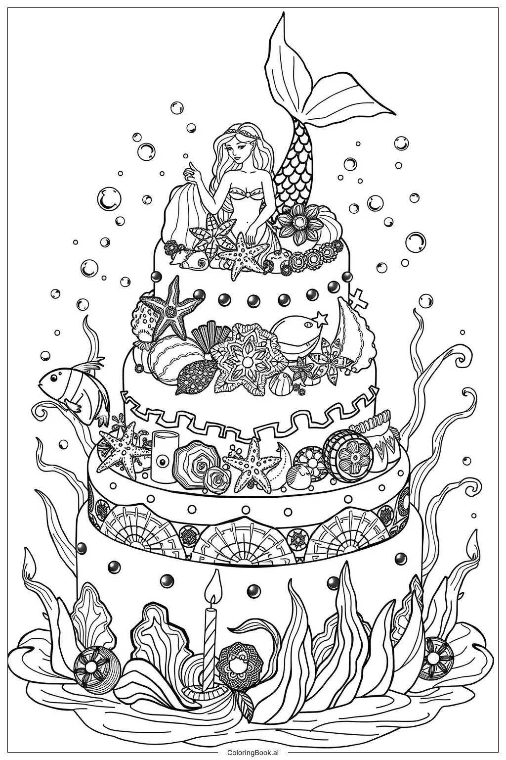 93 Mermaid Coloring Pages Free PDF PNG Printables 