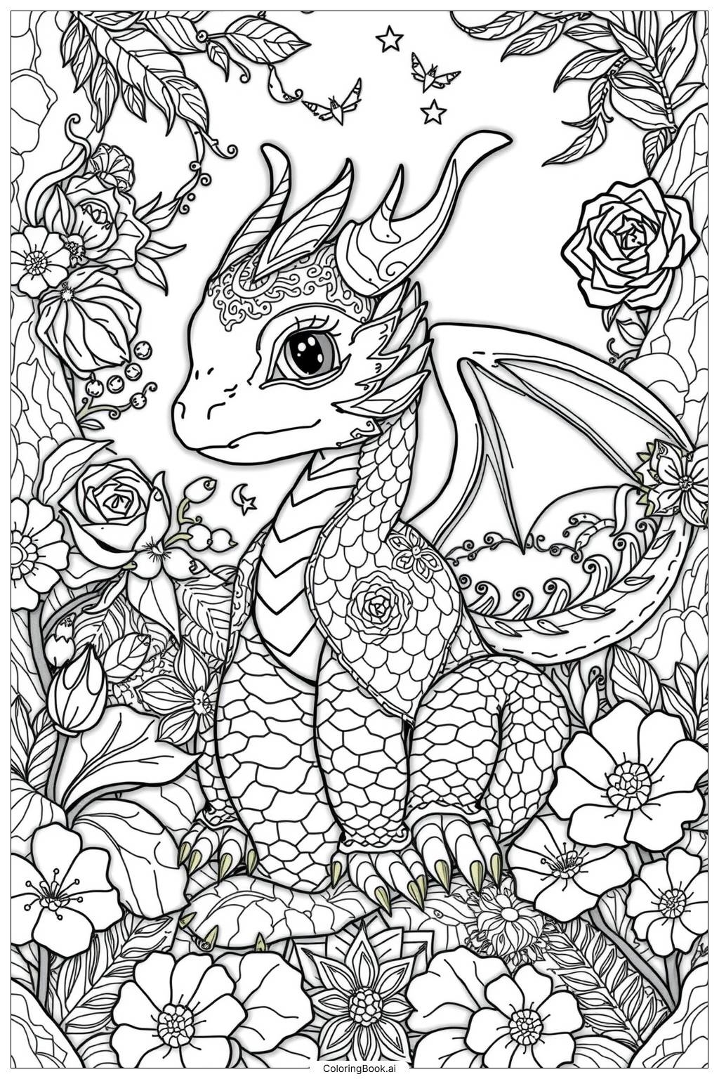 95 Dragon Coloring Pages Free PDF PNG Printables 