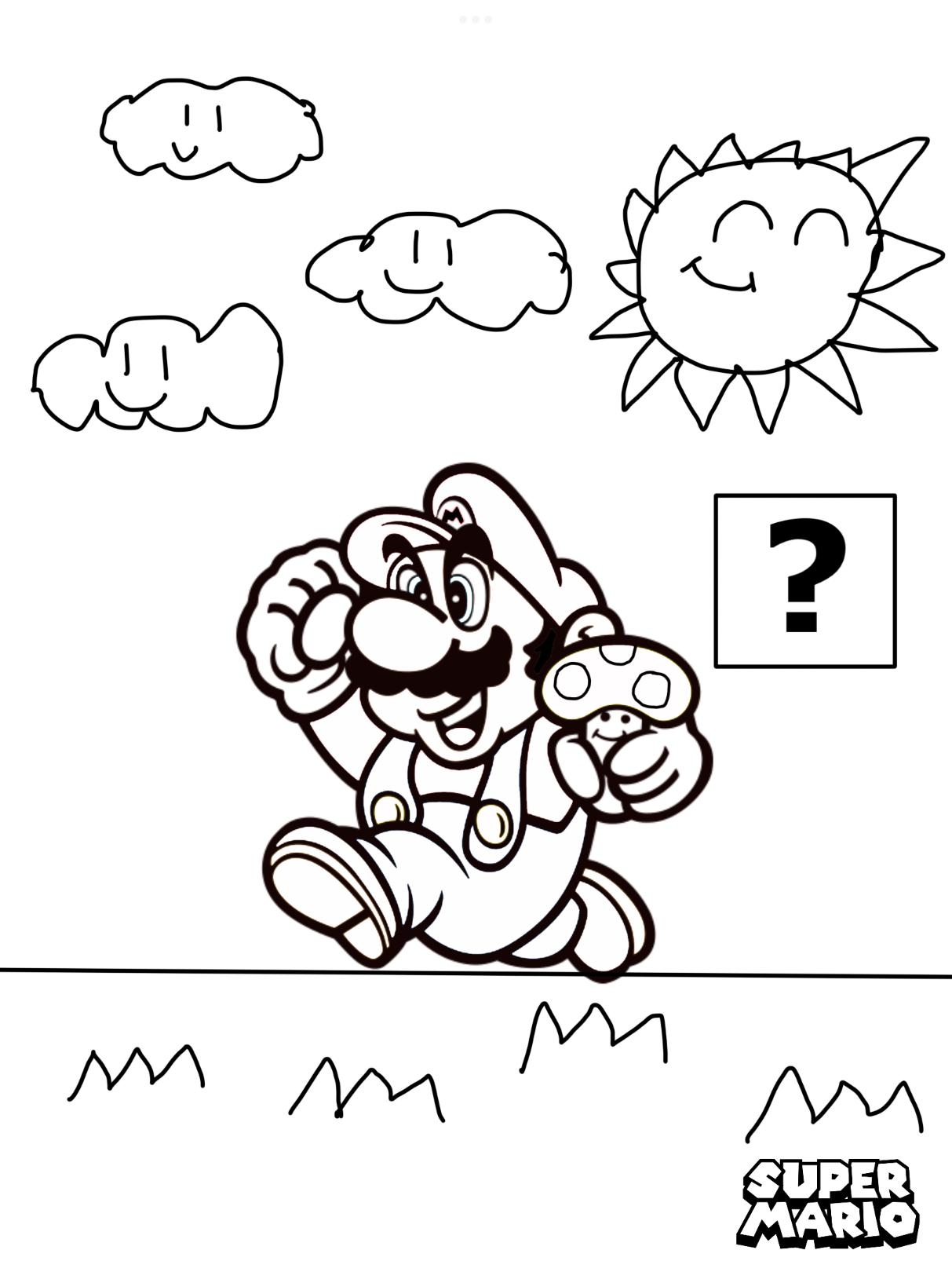 Super Mario Coloring Pages Printable