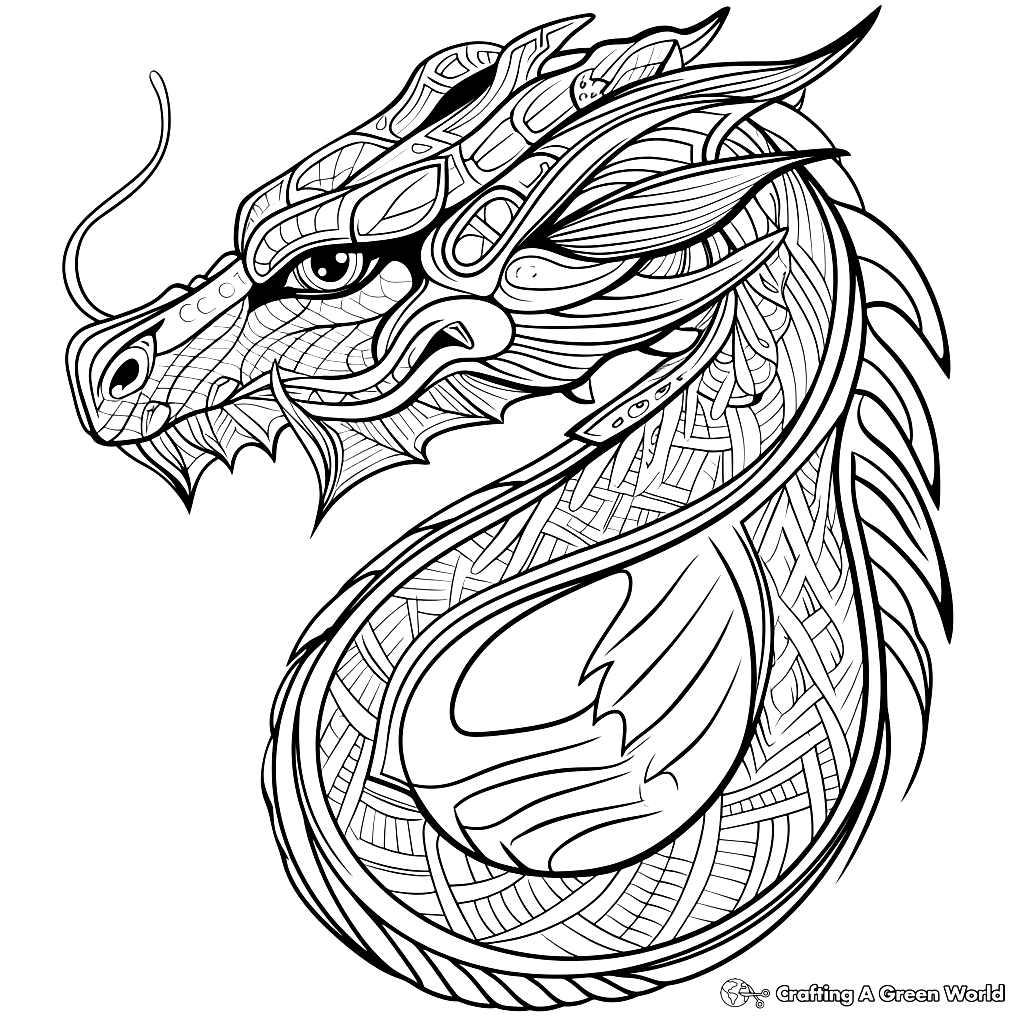 Eastern Dragon Coloring Pages Eastern Dragon Coloring Pages