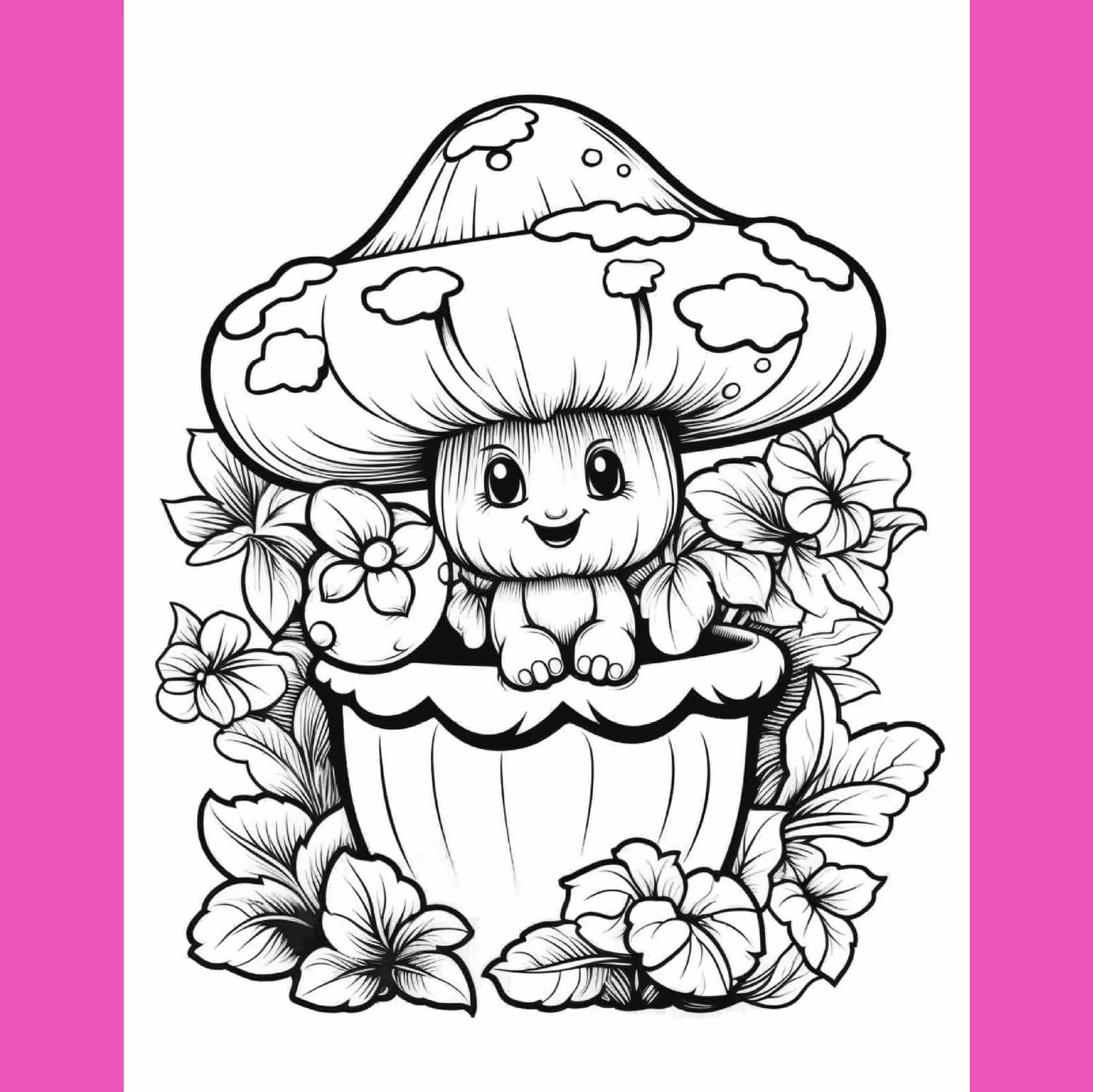 Adorable Kawaii Mushroom Coloring Book For Kids Cute Whimsical Illustrations Made By Teachers