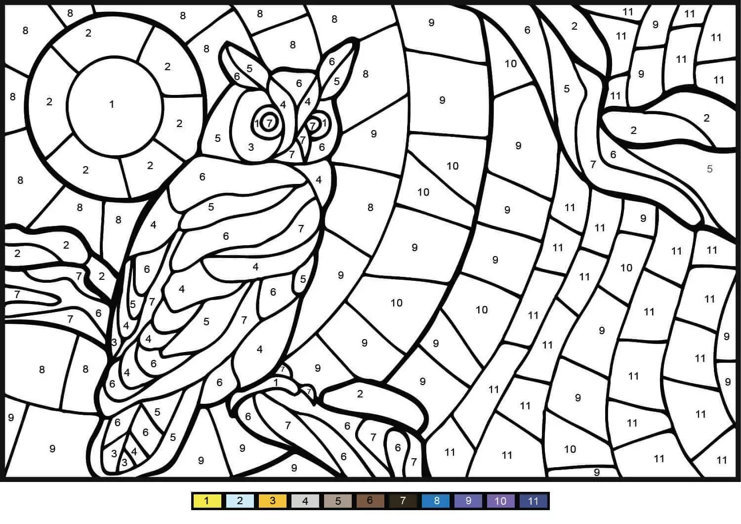 Adult And Advanced Color By Number Coloring Page Adult And Advanced Color By Number Coloring Page