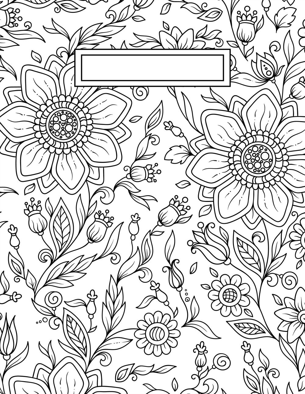 Adult Coloring Binder Cover Pages Perfect For Back To School