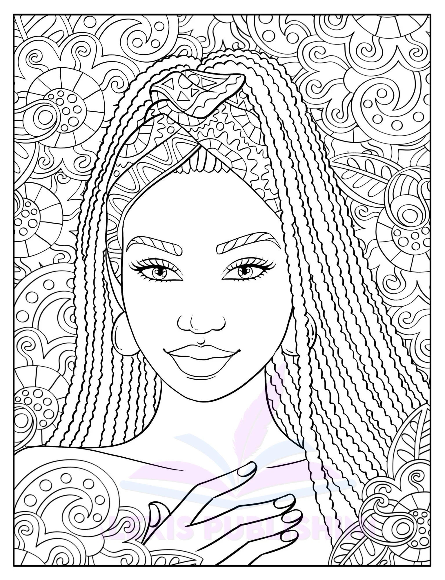 Adult Coloring Page instant Download Beautiful Black Women Printable Etsy