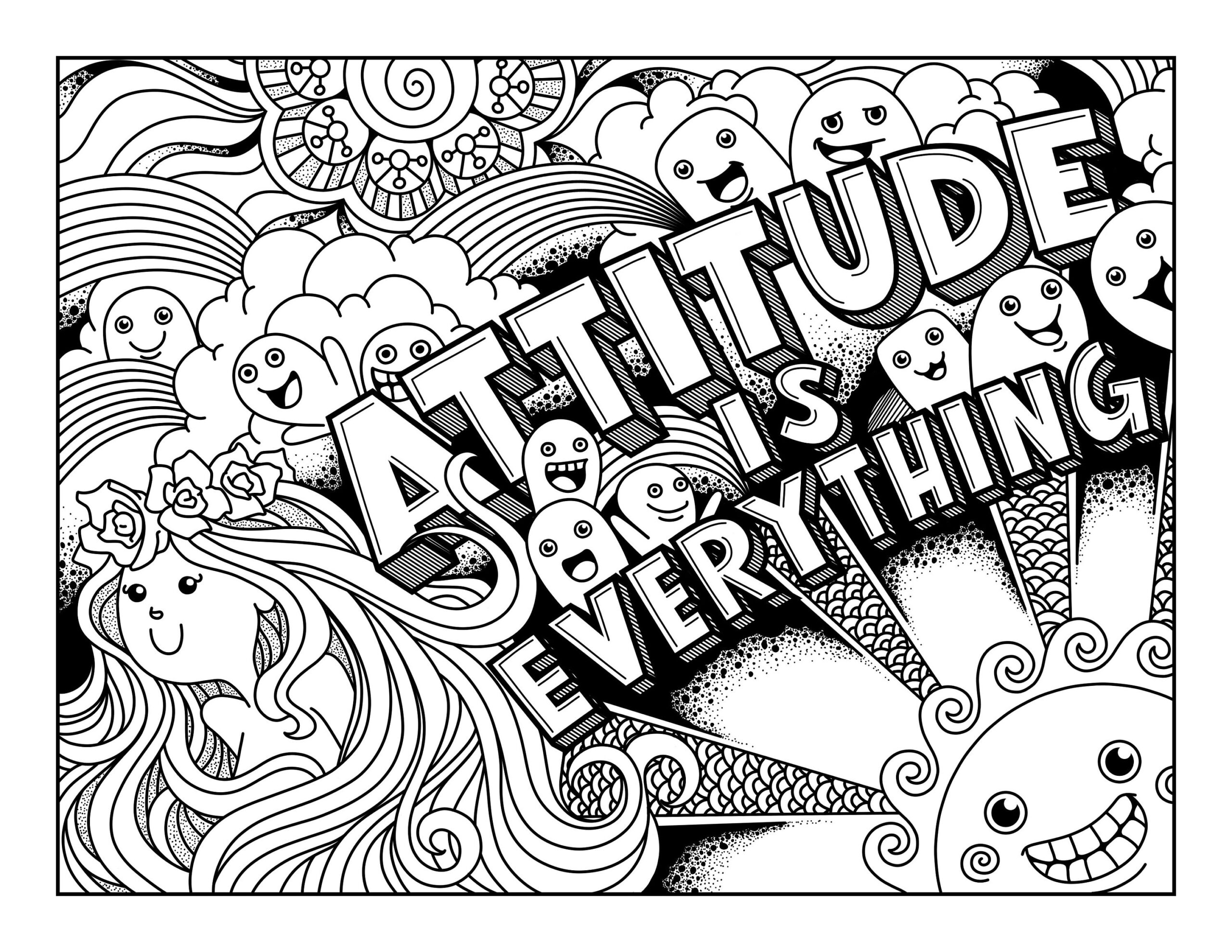 Adult Quotes And Coloring 40 Pages Digital Download Funny Encouraging And Upbeat Etsy