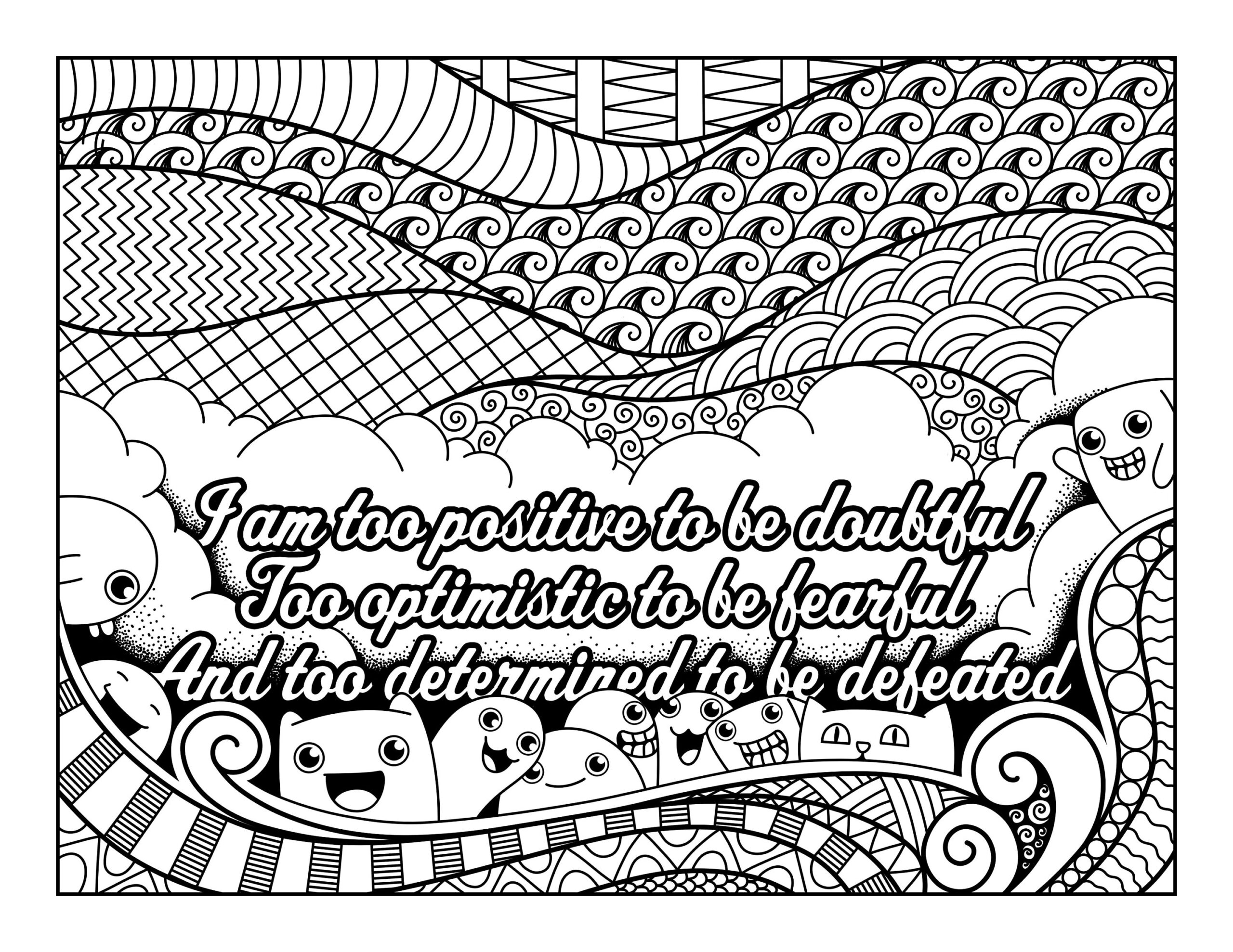 Adult Quotes And Coloring 40 Pages Digital Download Funny Encouraging And Upbeat Etsy