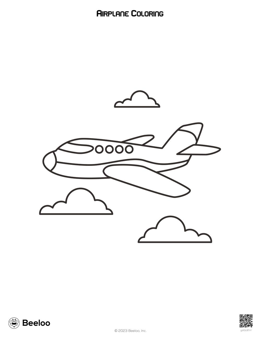 Airplane Coloring Beeloo Printable Crafts And Activities For Kids