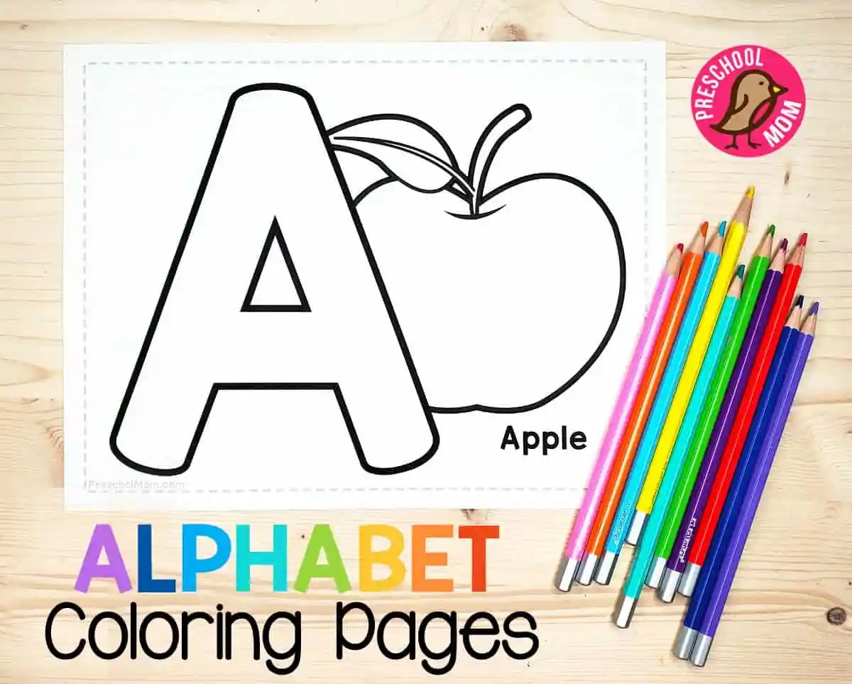 Alphabet Coloring Pages Preschool Mom