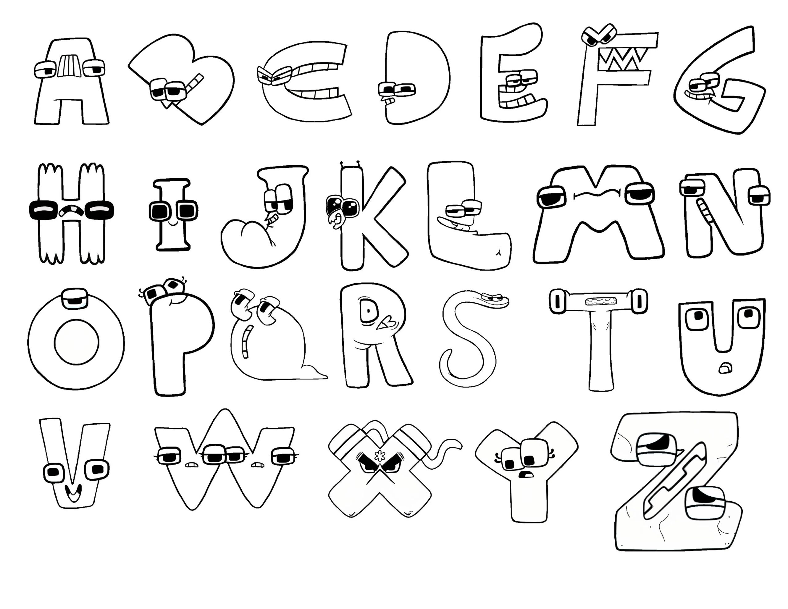 Alphabet Lore E Coloring Pages Alphabet Lore E Coloring Pages