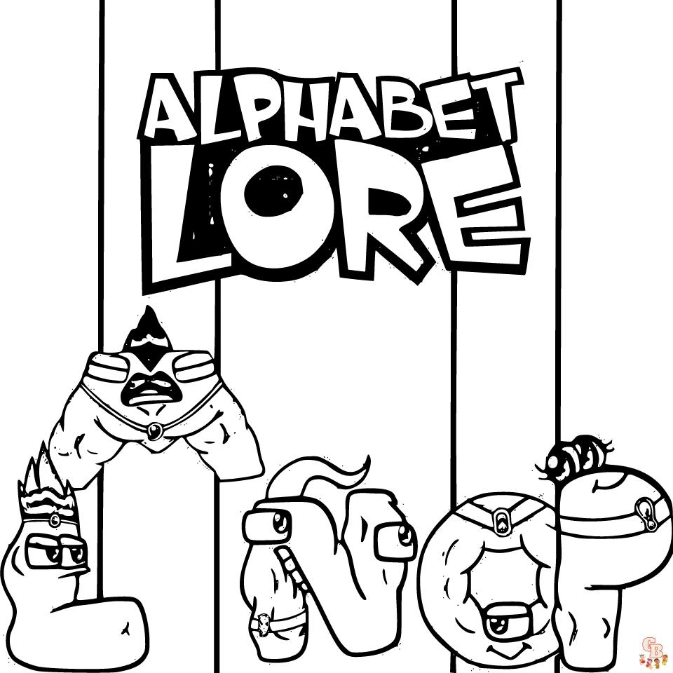 Alphabet Lore Coloring Pages Fun And Learning Combined Alphabet Lore Coloring Pages Fun And Learning Combined