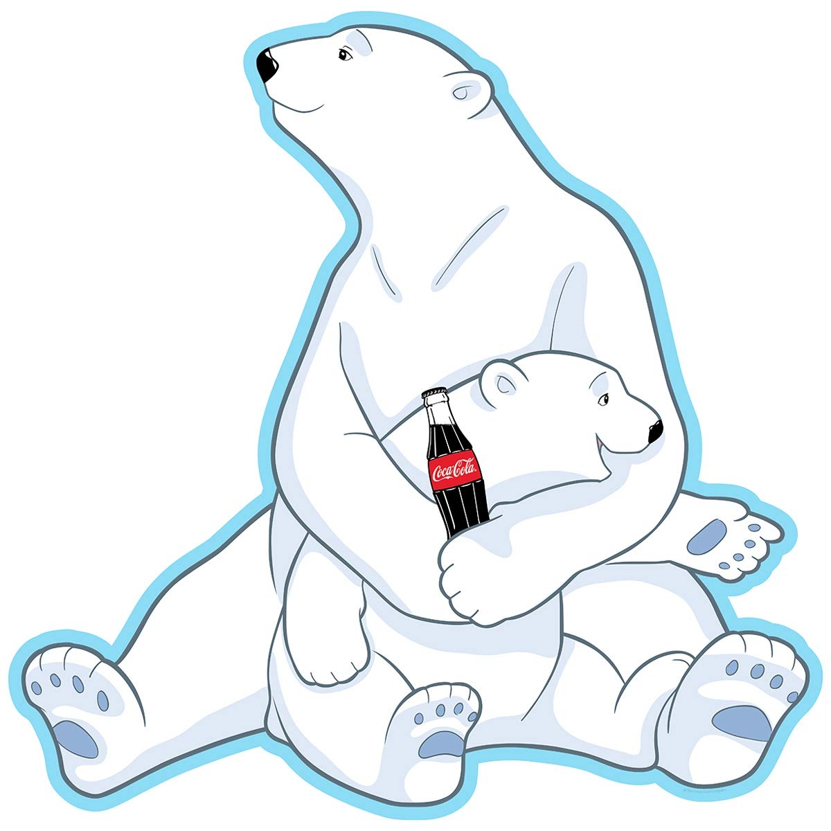 Amazon Coca Cola Polar Bear Warm Hug Decal 24 X 24 Peel And Stick Tools Home Improvement
