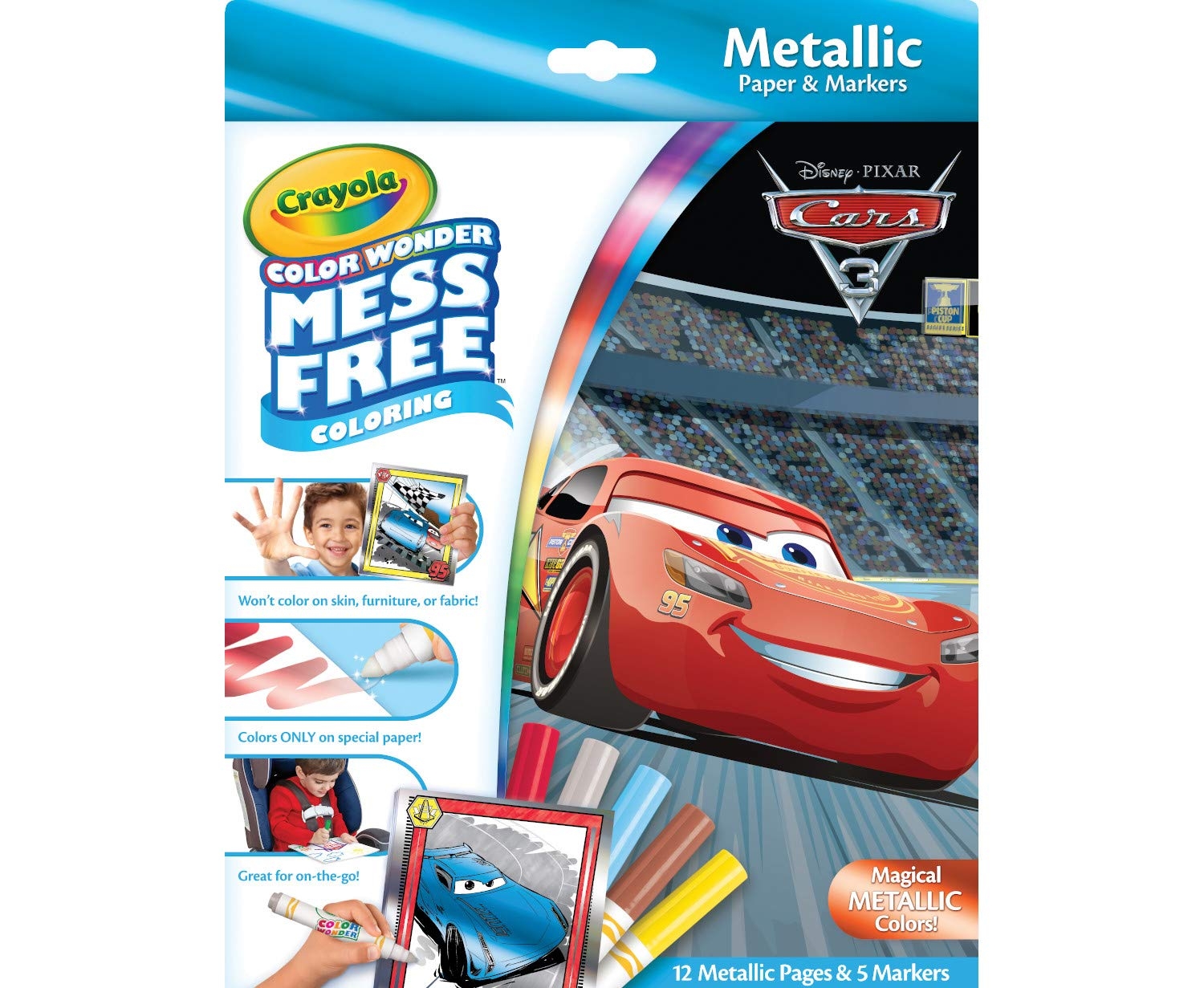 Amazon Crayola Color Wonder Cars 3 Mess Free Coloring 12 Pages 75 2450 Toys Games