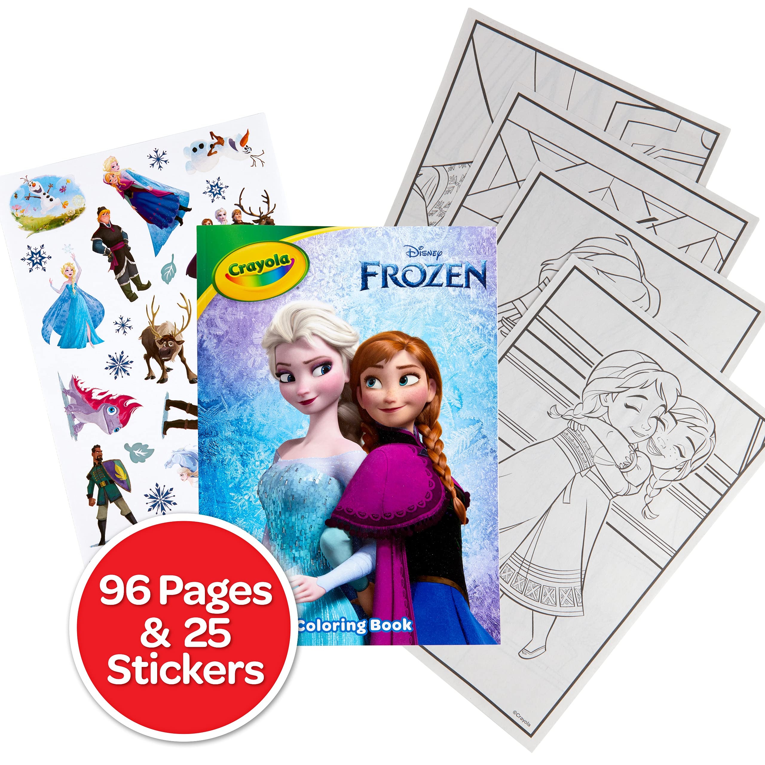 Amazon Crayola Frozen 2 Coloring Book With Stickers Gift For Kids 96 Pages Ages 3 4 5 6 Toys Games