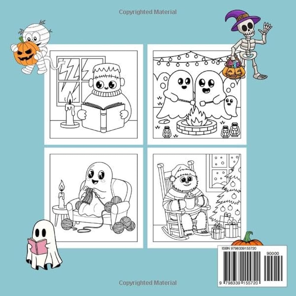 Amazon Little Spooky Coloring Book Bold And Easy 50 Coloring Pages For Adults And Teens With Cute And Friendly Creature Stress Relief Designs 9798339155720 Joy Chroma Books
