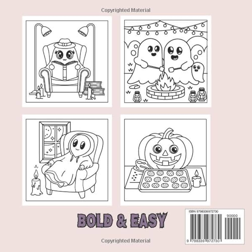 Amazon Little Spooky Coloring Book Bold And Easy Designs For Halloween Fun 9798339972730 Publishing Chaimae Books
