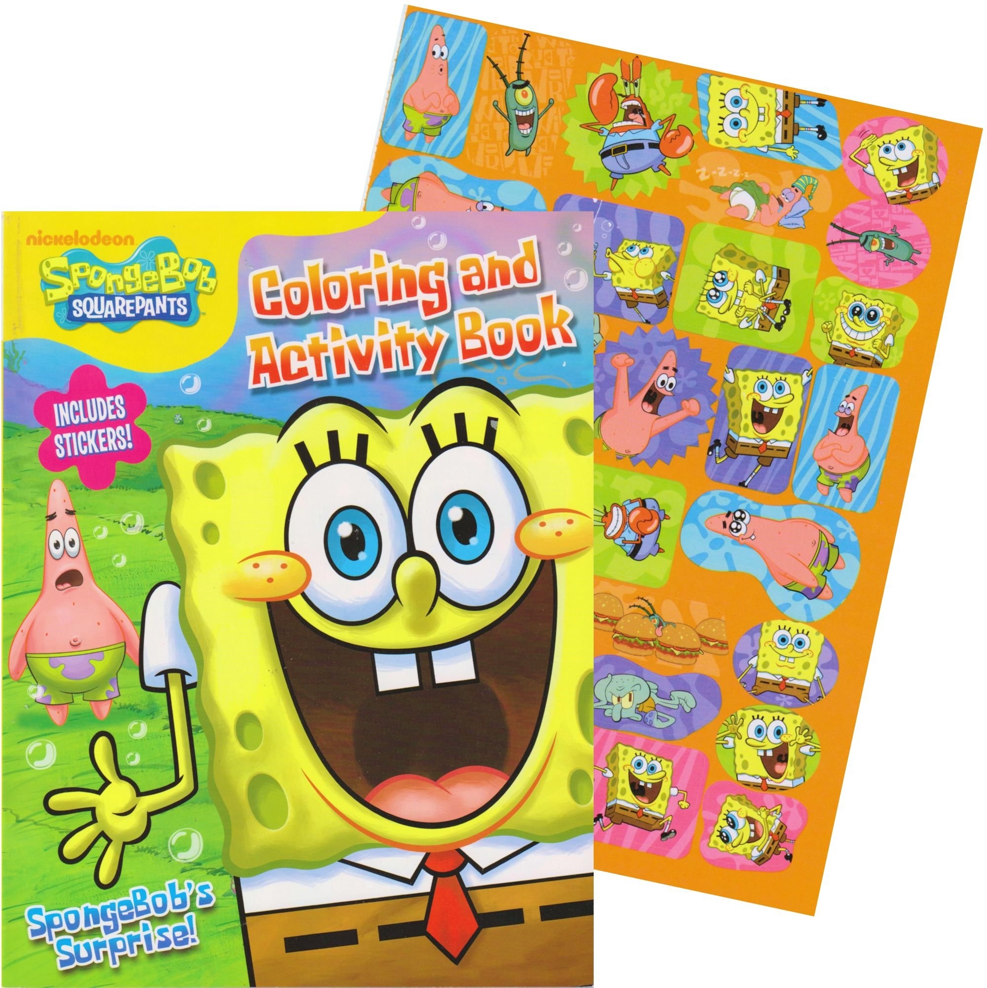Amazon SpongeBob Giant Coloring Book With Stickers SpongeBob Party Supplies Toys Games Amazon SpongeBob Giant Coloring Book With Stickers SpongeBob Party Supplies Toys Games