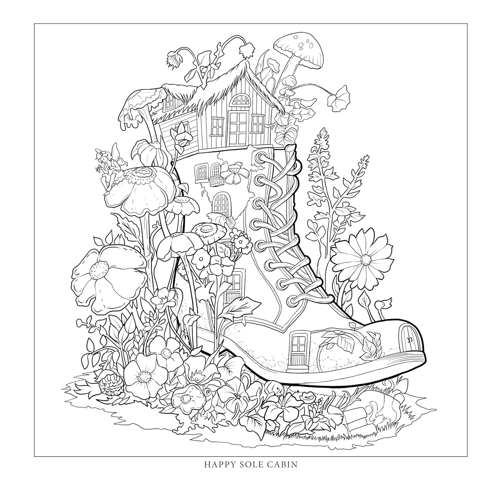 Amazon Tiny Worlds Fairy Homes An Artist s Coloring Book Of Dreamy Fairy Abodes 9781250335234 Oxton Alex Books