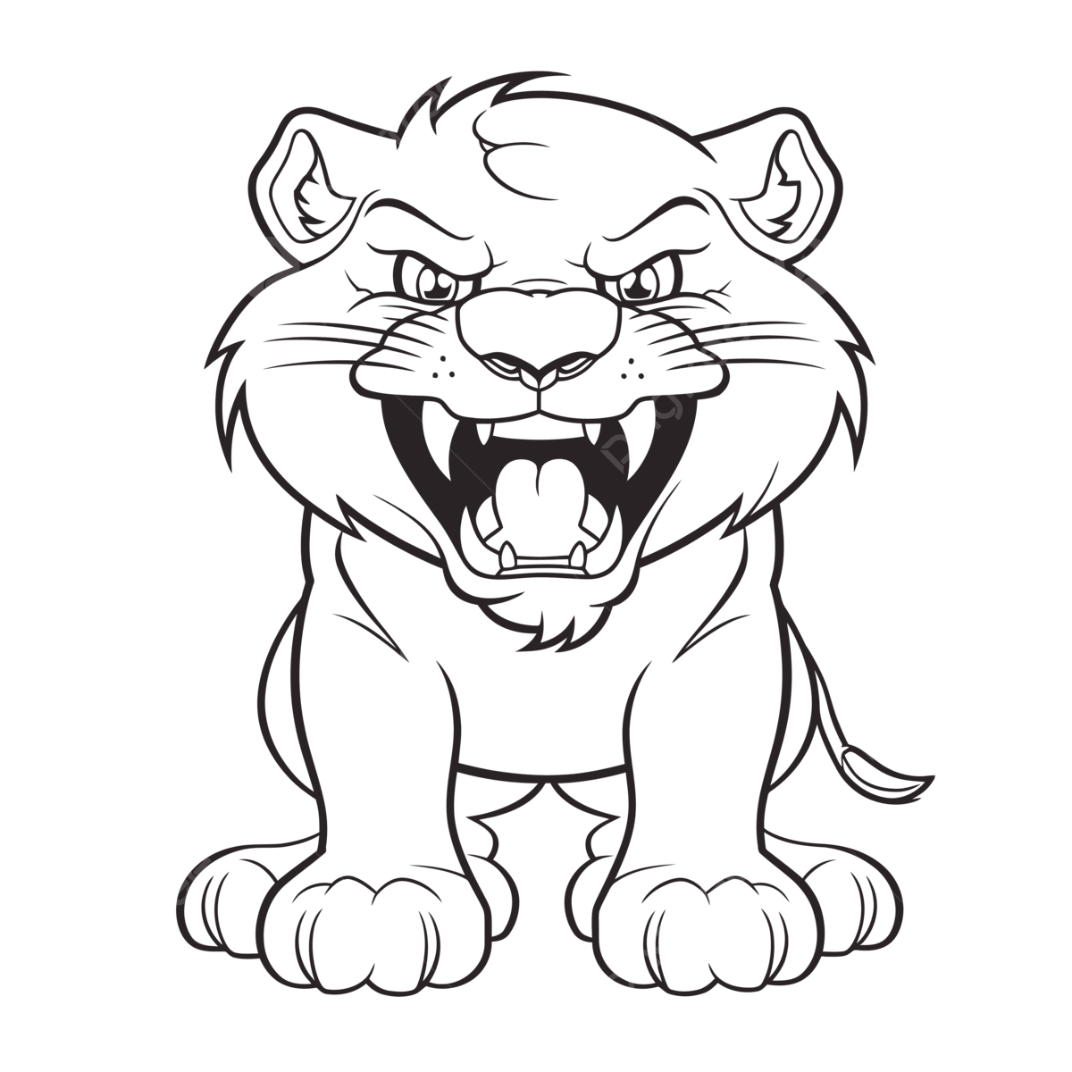 Angry Lion Coloring Page Outline Sketch Drawing Vector Lion Drawing Wing Drawing Ring Drawing PNG And Vector With Transparent Background For Free Download