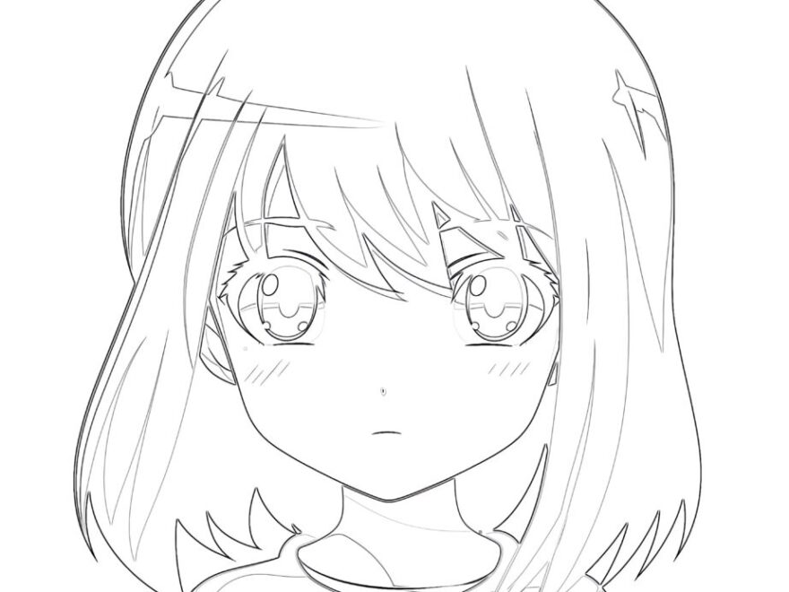 Anime Black Haired Girl Coloring Pages Mimi Panda