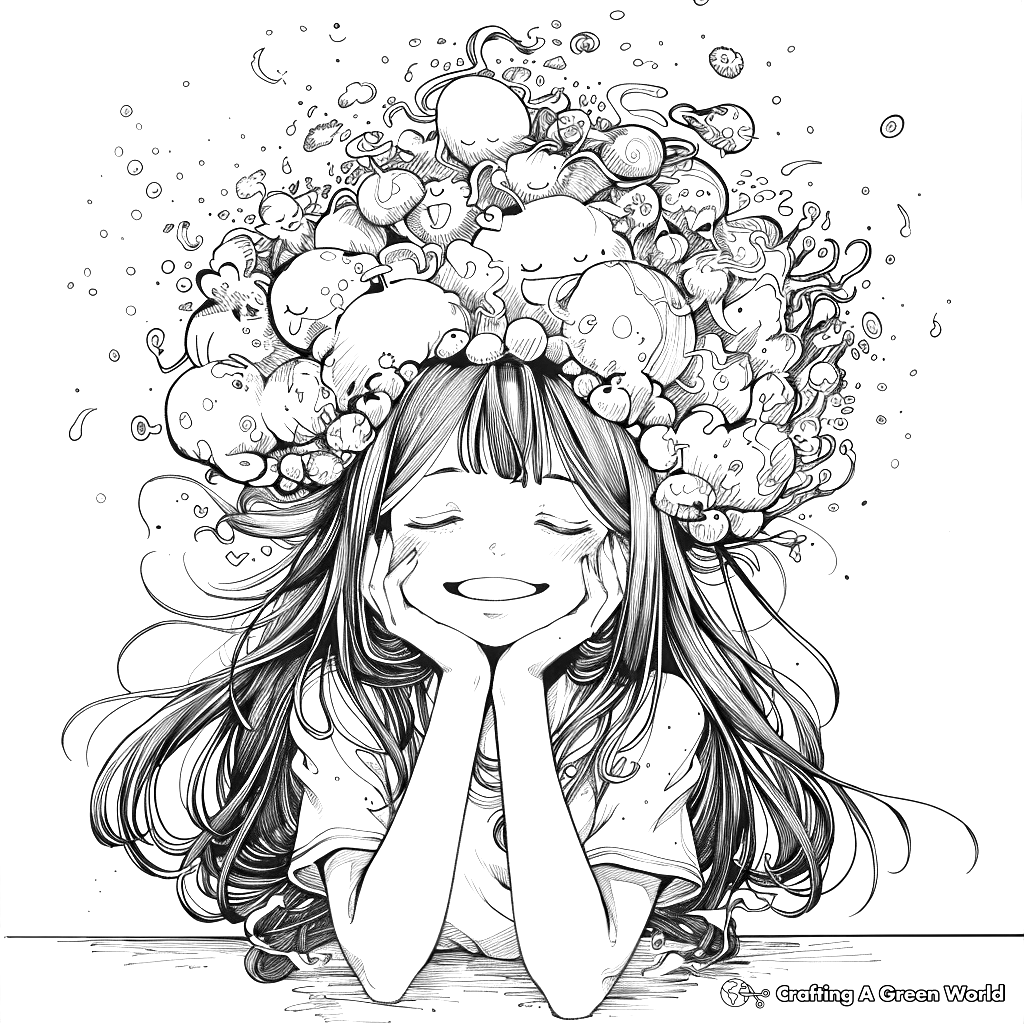 Anime Girl Full Body Coloring Pages Free Printable 