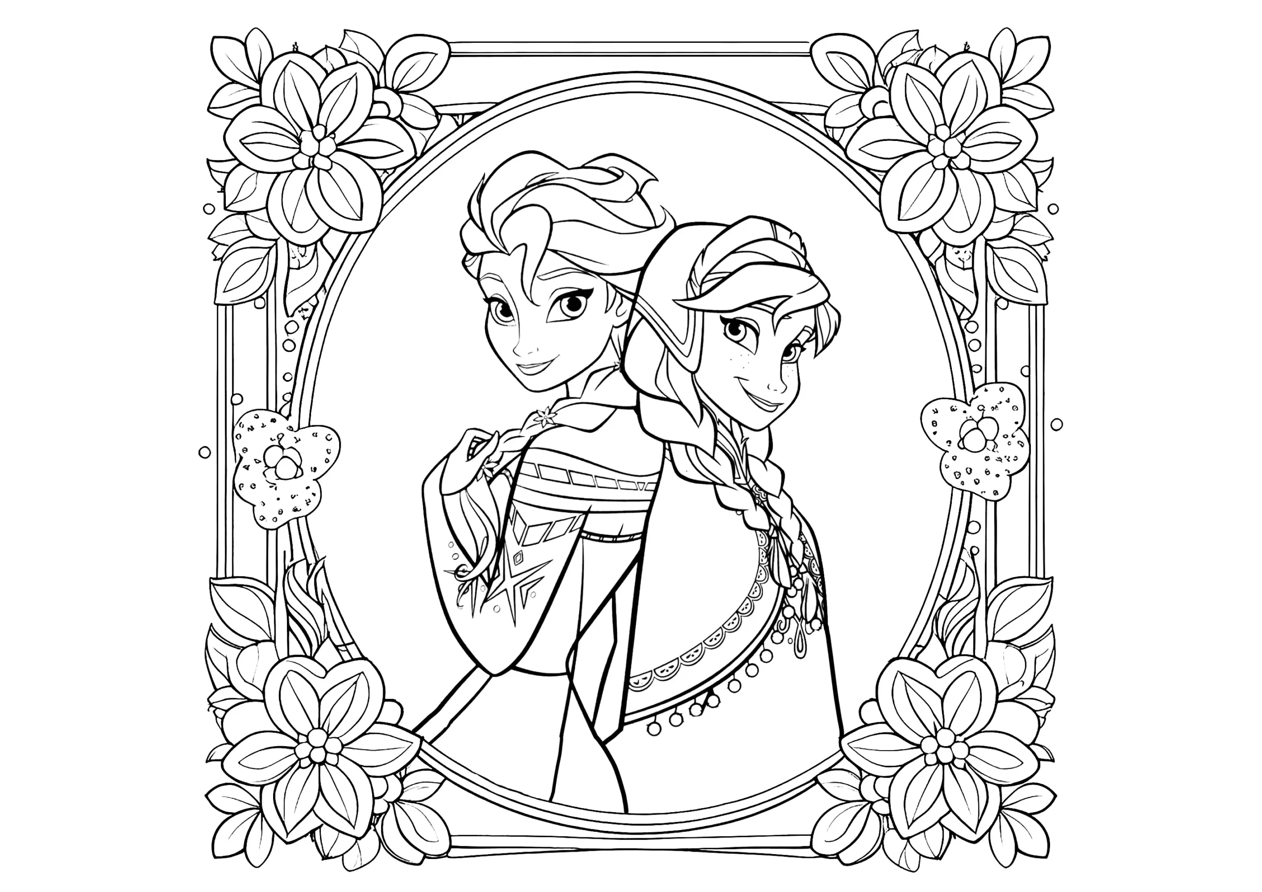Anna And Elsa In A Flowery Setting Images Tagged elsa Coloring Pages Anna And Elsa In A Flowery Setting Images Tagged elsa Coloring Pages