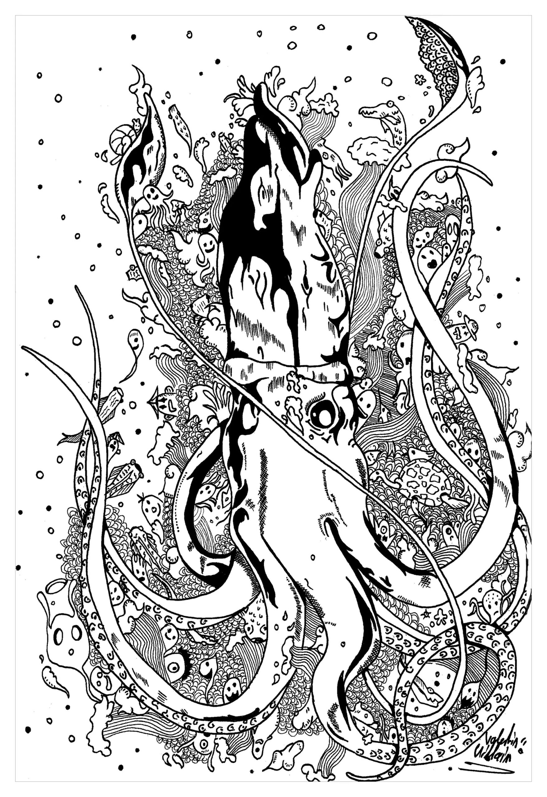 Aquatic Coloring Inspired By Jules Verne s Novel Twenty Thousand Leagues Under The Sea Water World Coloring Pages Aquatic Coloring Inspired By Jules Verne s Novel Twenty Thousand Leagues Under The Sea Water World Coloring Pages