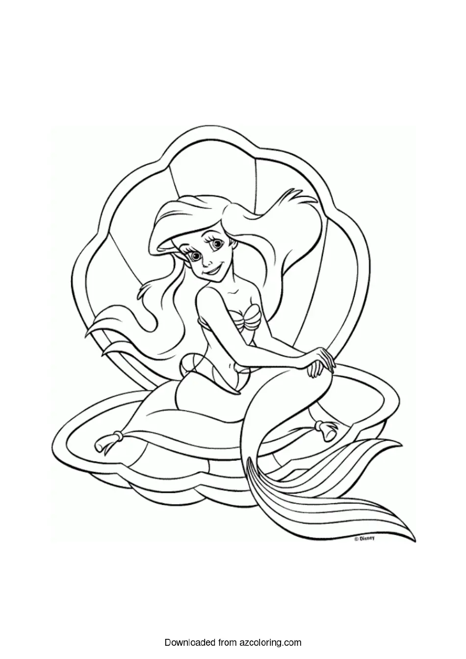 Cute Ariel Coloring Pages Cute Ariel Coloring Pages