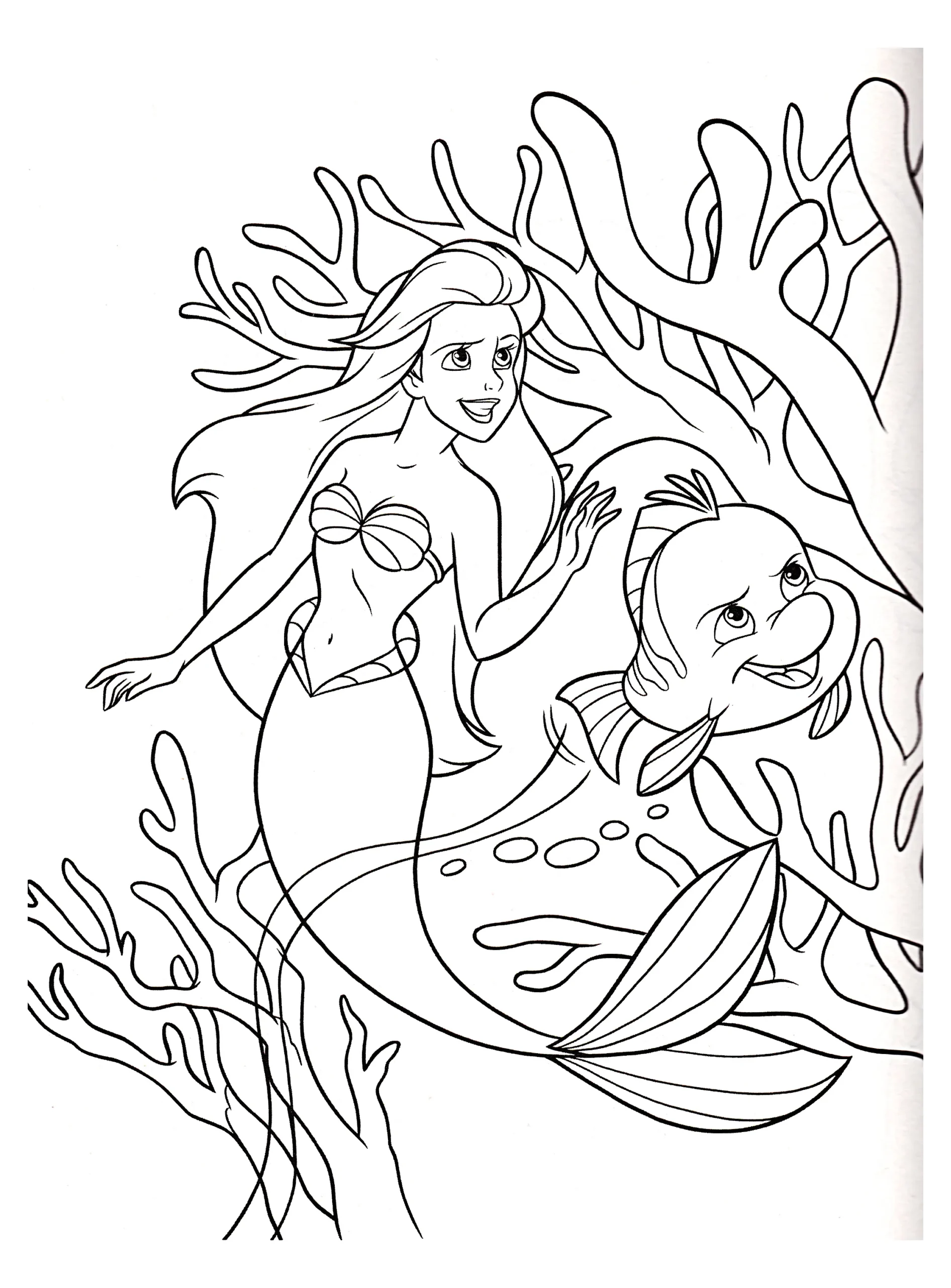 Ariel The Little Mermaid Disney The Little Mermaid Coloring Pages For Kids