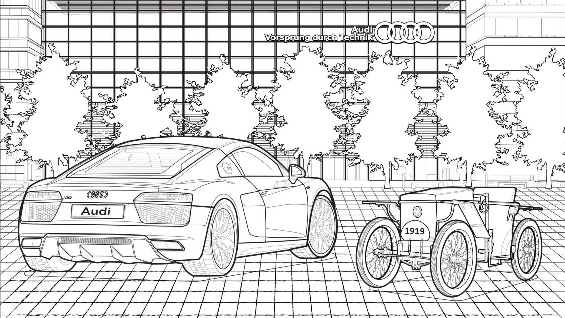 Audi Bolide R8 Is The Star Of The Coloring Book Autosprint Audi Bolide R8 Is The Star Of The Coloring Book Autosprint