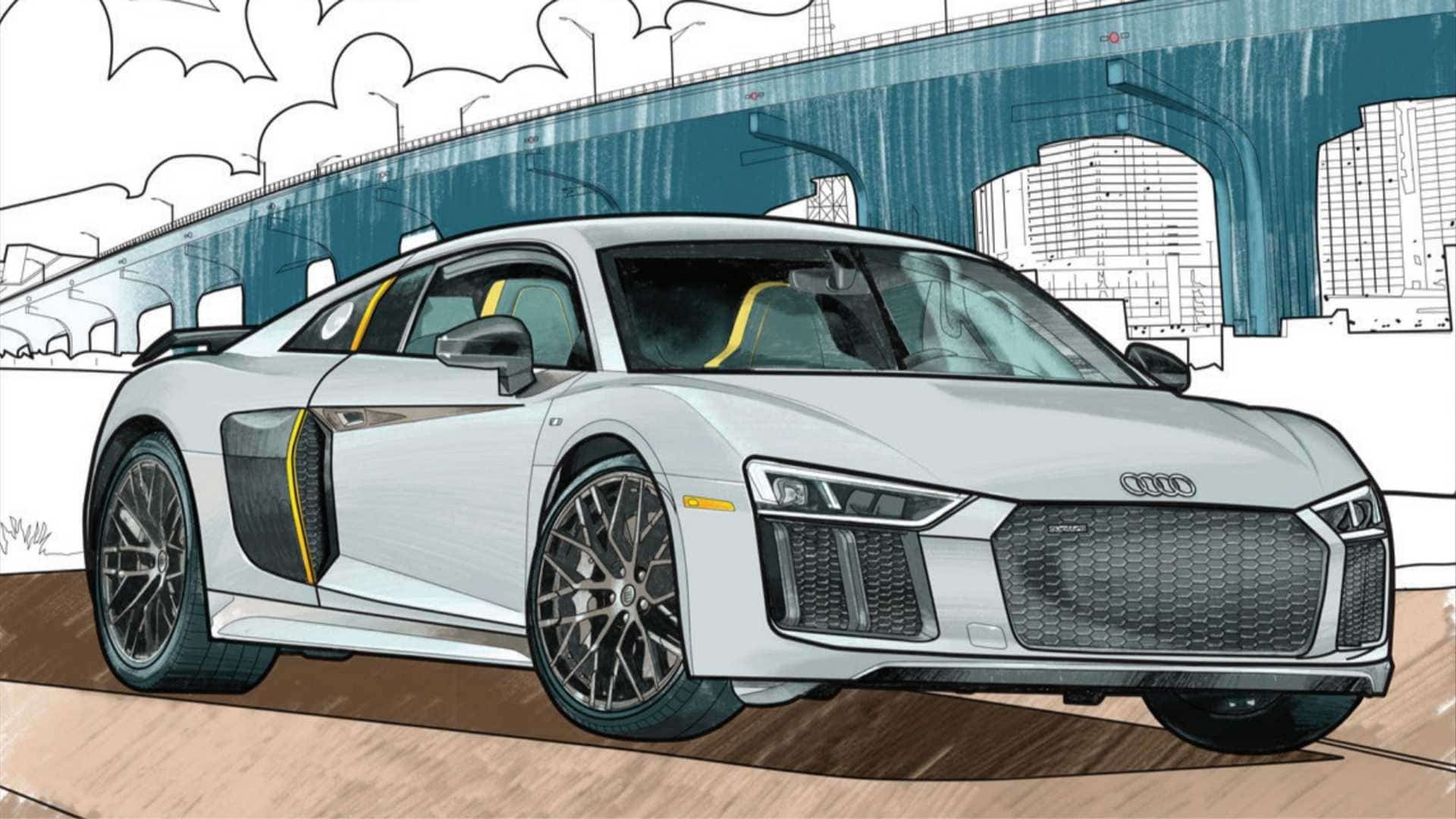 Audi Bolide R8 Is The Star Of The Coloring Book Autosprint Audi Bolide R8 Is The Star Of The Coloring Book Autosprint