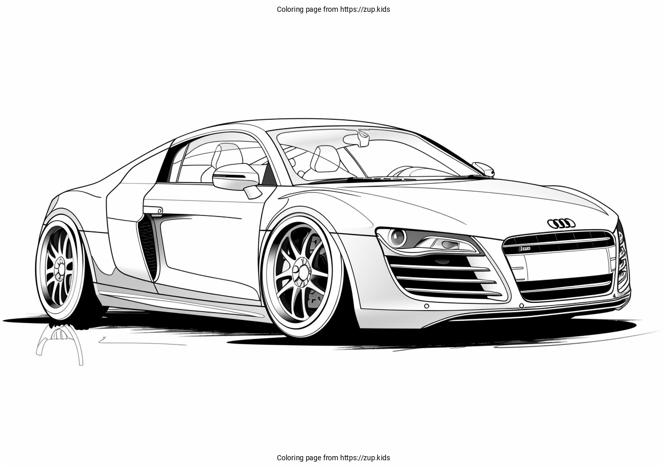 Audi R8 Coloring Page From Zup kids Audi R8 Coloring Page From Zup kids