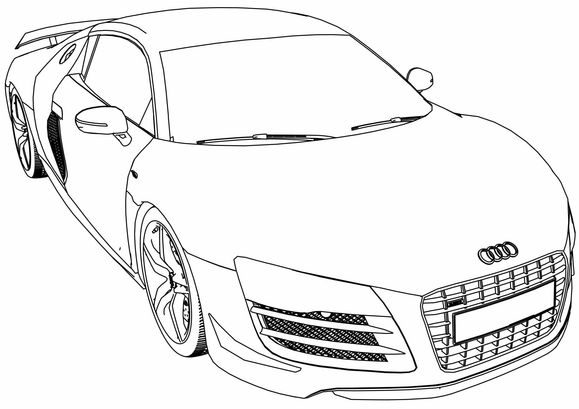 Audi R8 Coloring Pages Audi R8 Coloring Pages