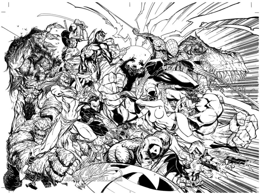Avengers Book And Comic Coloring Pages