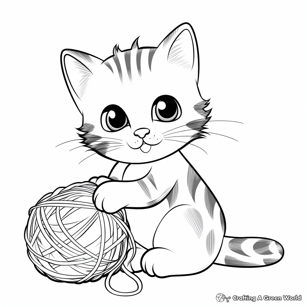 Baby Cat Coloring Pages Free Printable 
