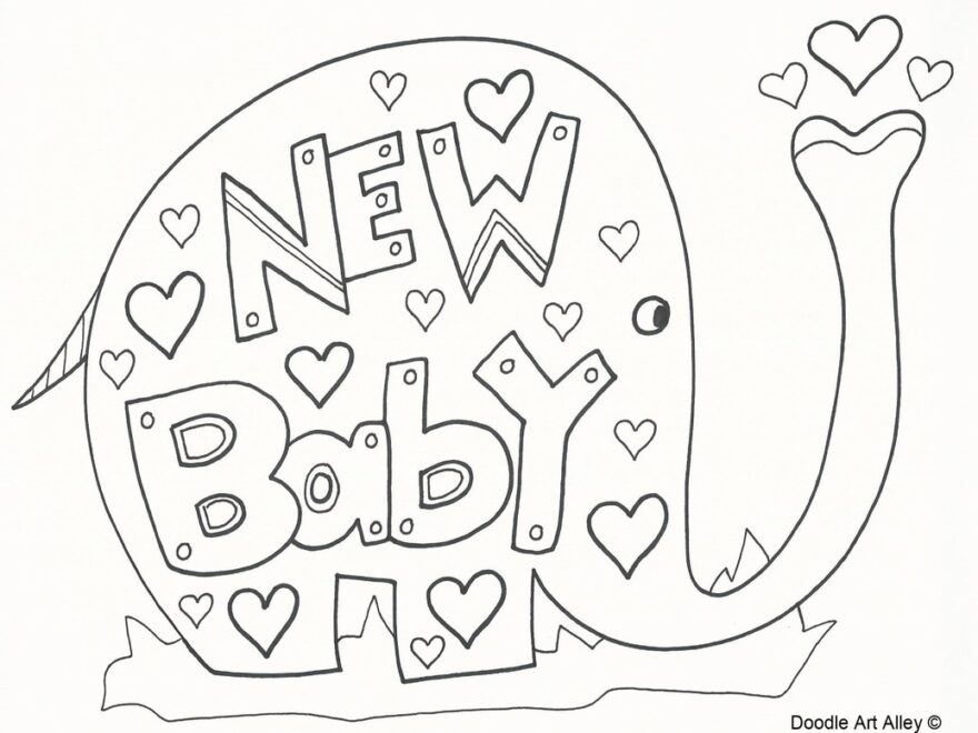 Baby Coloring Pages DOODLE ART ALLEY