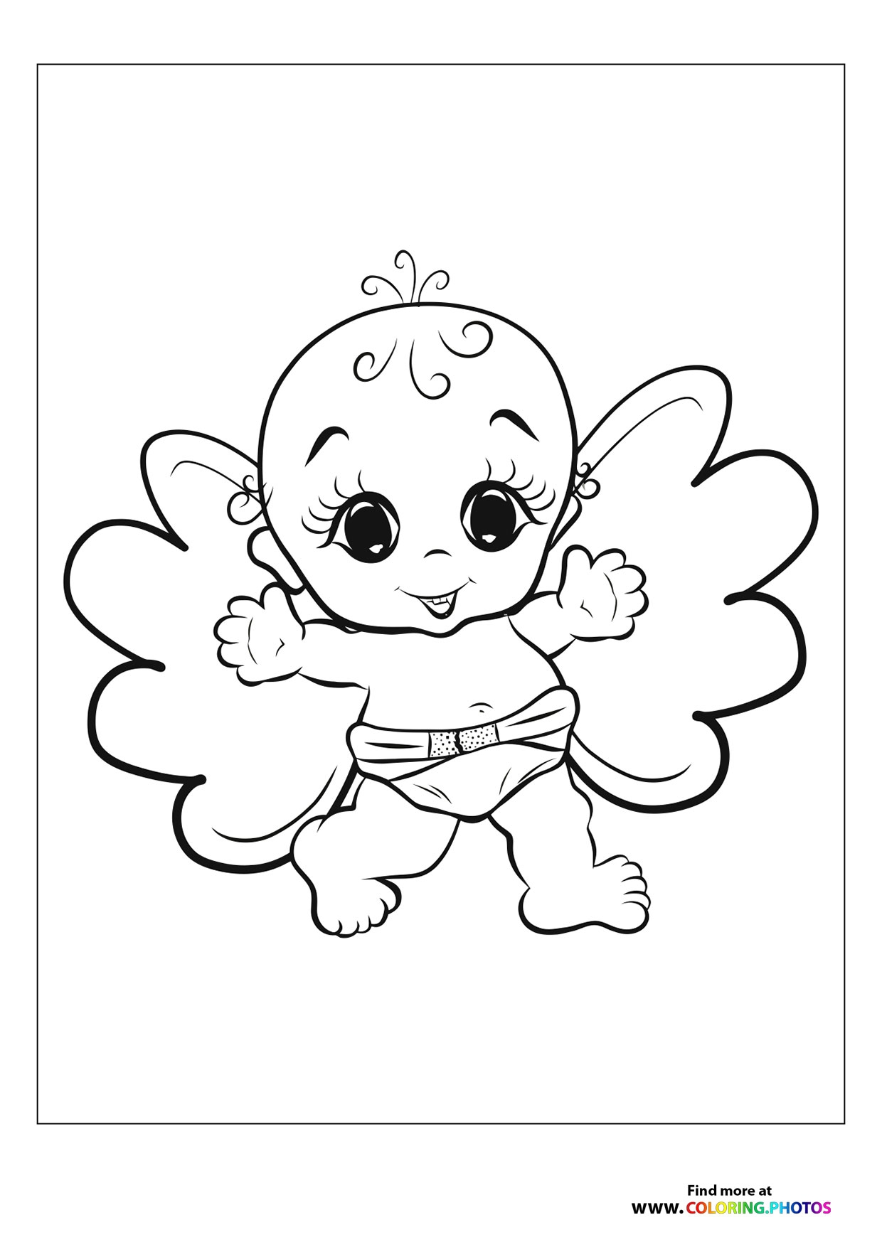 Baby Fairy Coloring Pages For Kids Baby Fairy Coloring Pages For Kids
