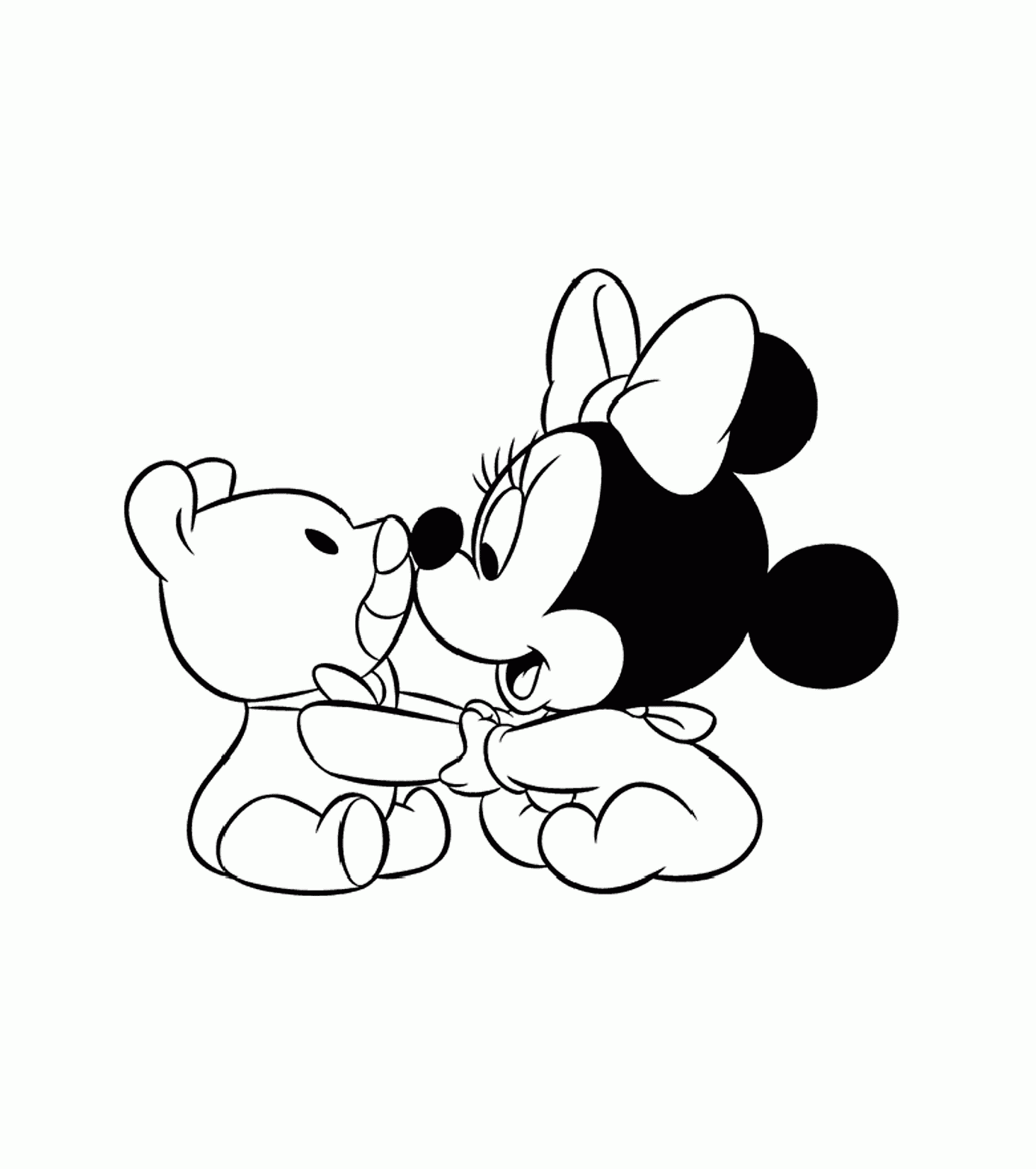 Baby Minnie Mouse And Her Blanket Minnie Mouse Coloring Pages Baby Minnie Mouse And Her Blanket Minnie Mouse Coloring Pages