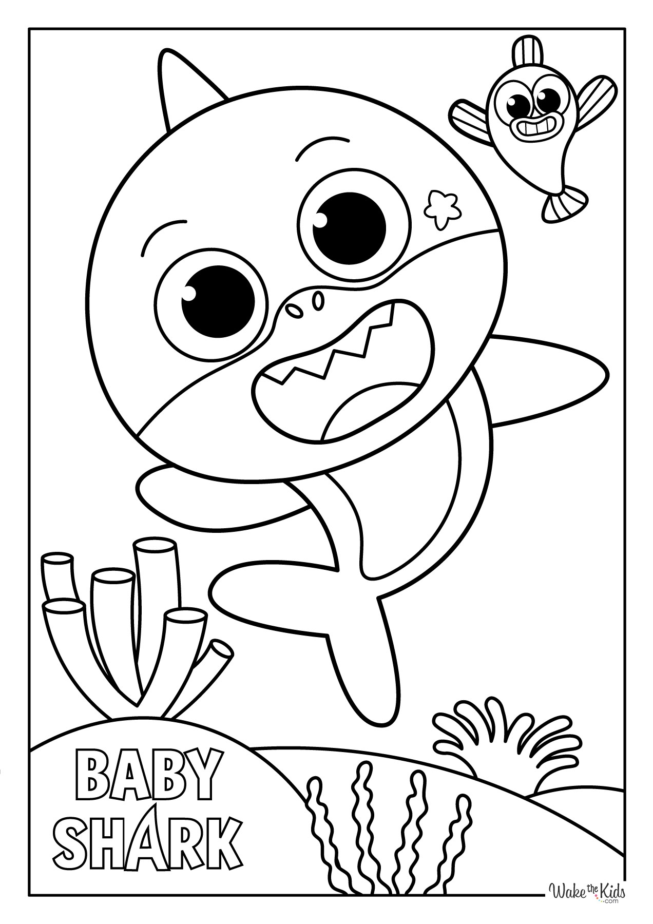 Baby Shark Craters Coloring Pages Printable