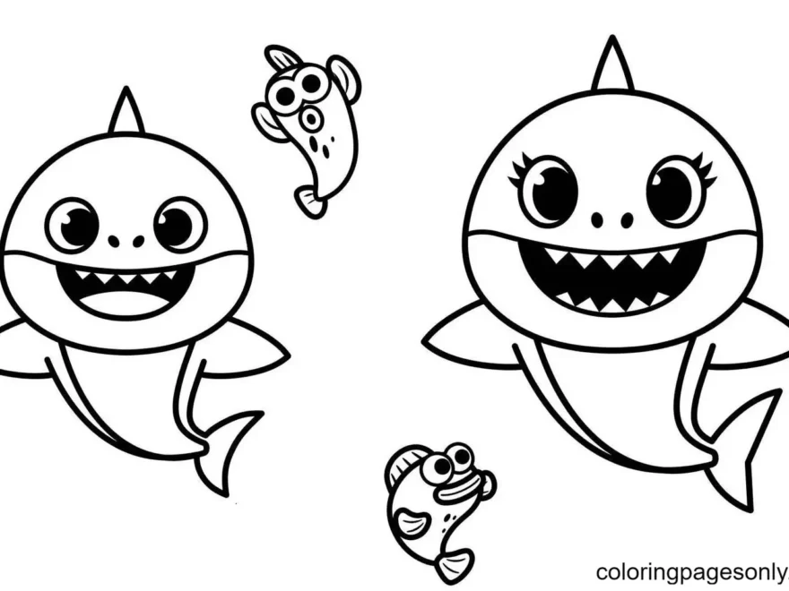 Baby Shark Coloring Pages To Print Free Printable Coloring Pages