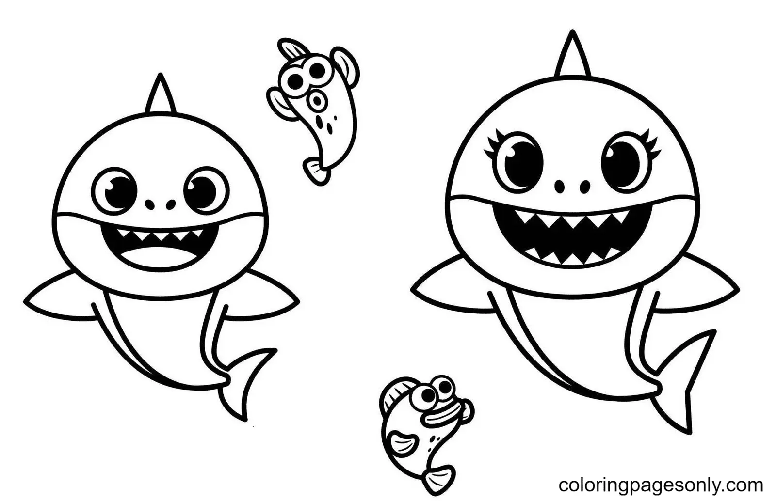 Baby Shark Coloring Pages To Print Free Printable Coloring Pages