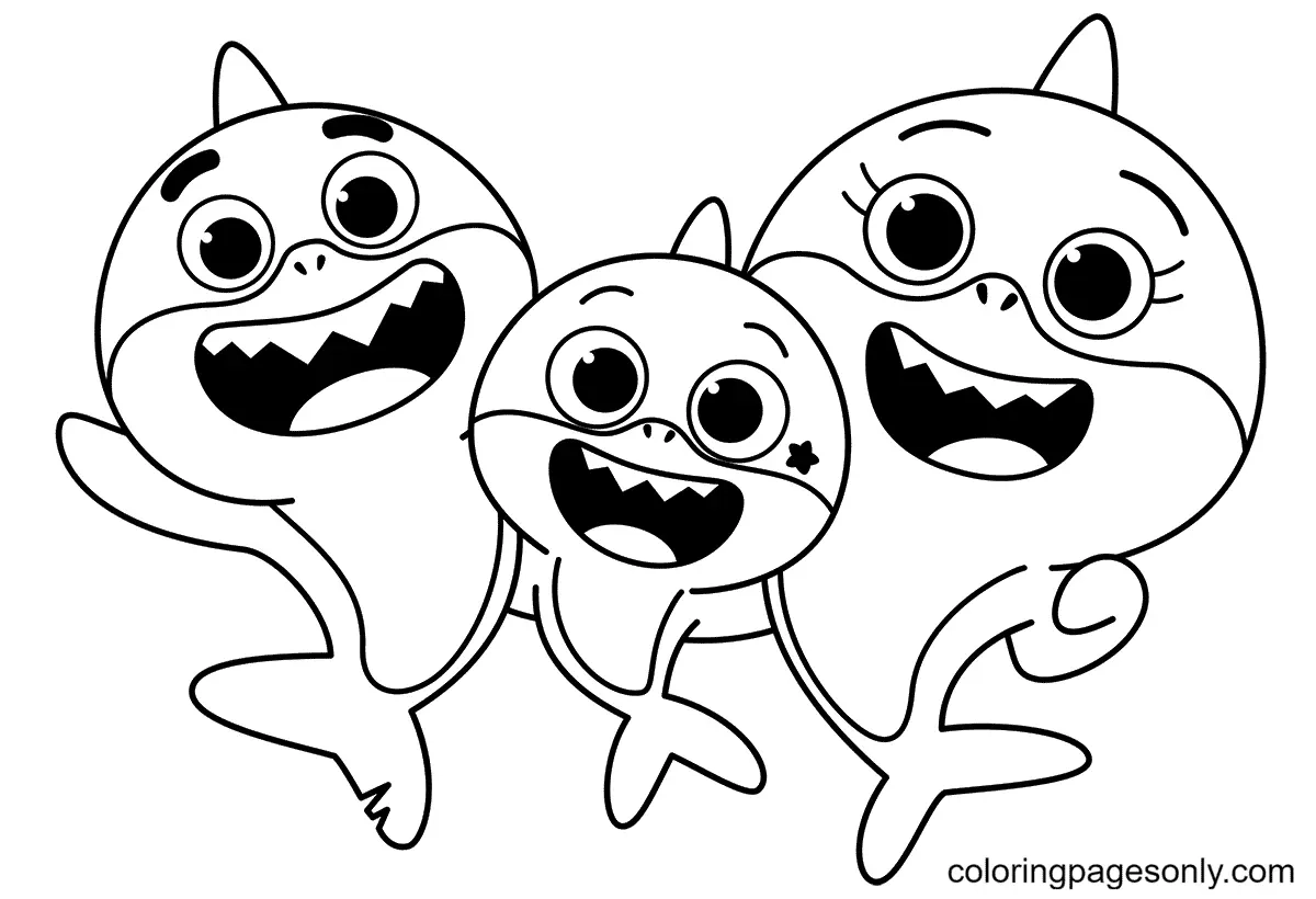 Baby Shark Coloring Pages To Print Free Printable Coloring Pages