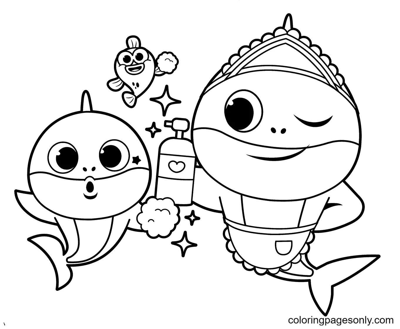 Baby Shark Coloring Pages To Print Free Printable Coloring Pages