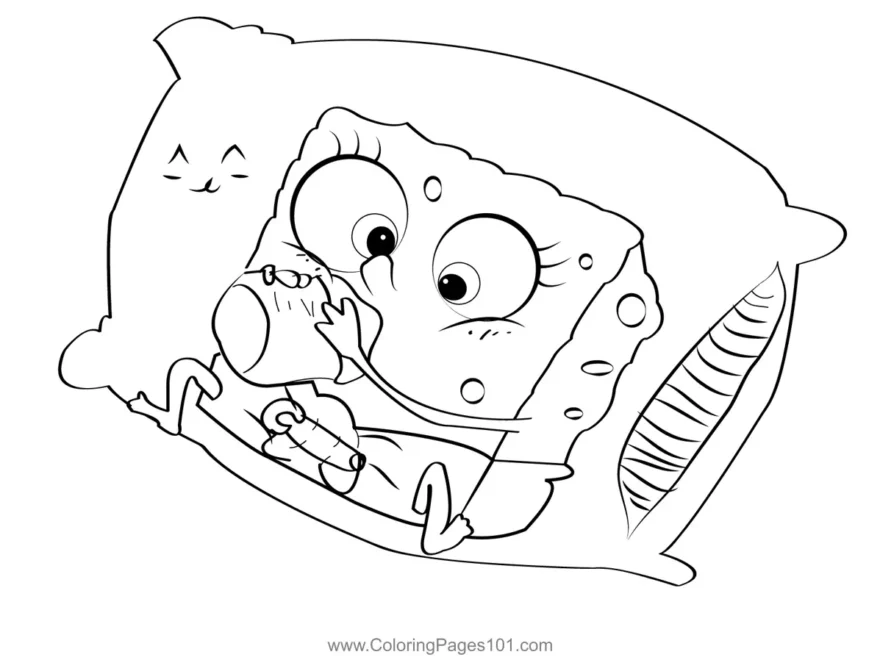 Baby Spongebob Coloring Page For Kids Free SpongeBob SquarePants Printable Coloring Pages Online For Kids ColoringPages101 Coloring Pages For Kids